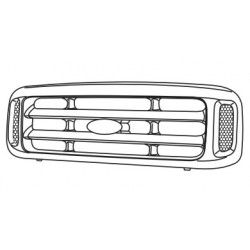GRILLE CHRM / GRAY 99-04